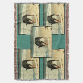 Couverture Doberman à l'image de peinture de plage (devant Vertical)