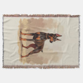 Couverture Dobermann Pinscher marron rouille rouge Chien (Devant)