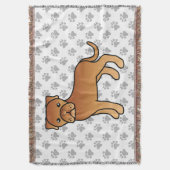 Couverture Dogue De Bordeaux Chien De Dessin Animé Mignon (devant Vertical)