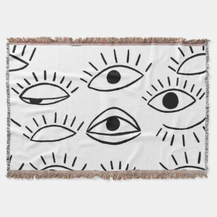 Couverture Doodle eye, motif créatif sans couture.