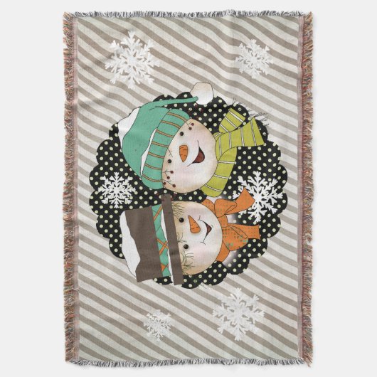 Couverture Dots et rayures de snowmen Jeu de vacances (devant Vertical)