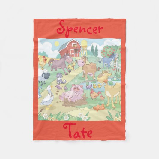 Couverture d'ouatine/animaux de ferme (Devant)