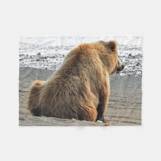 Couverture d'ouatine avec l'ours gris (Devant (Horizontal))