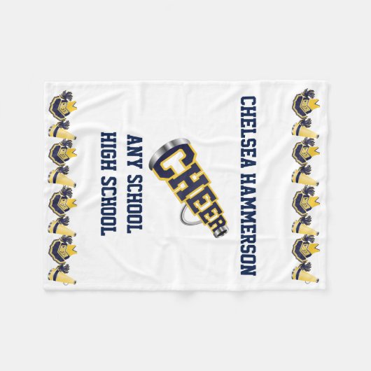 Couverture d'ouatine d'acclamation de bleu et de (Devant (Horizontal))