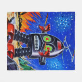 COUVERTURE D'OUATINE D'ART DE ROBOT (Devant (Horizontal))