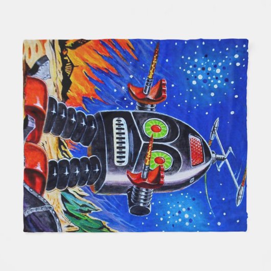 COUVERTURE D'OUATINE D'ART DE ROBOT (Devant (Horizontal))