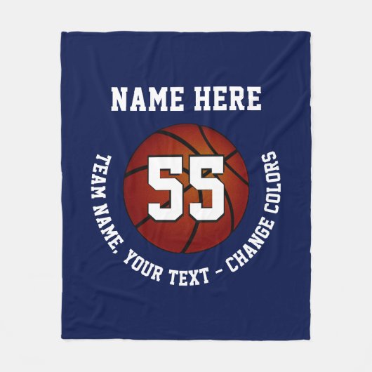 Couverture d'ouatine de basket-ball de bleu marine (Devant)