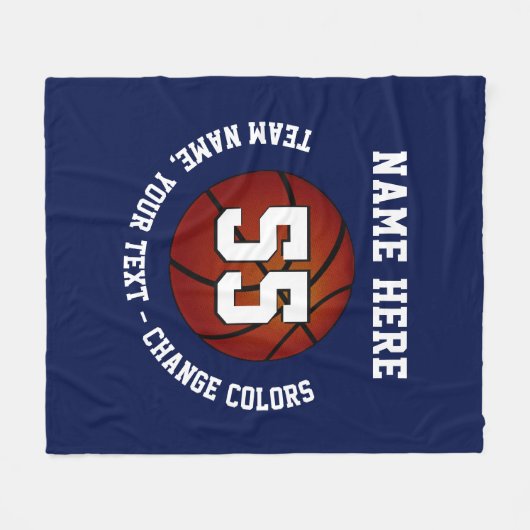 Couverture d'ouatine de basket-ball de bleu marine (Devant (Horizontal))