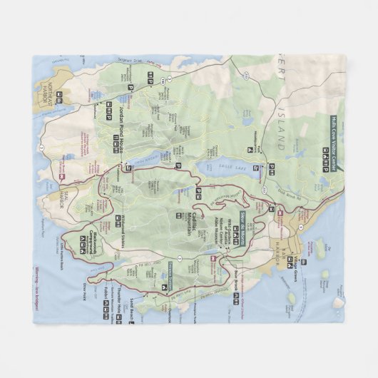 Couverture d'ouatine de carte d'Acadia (Devant (Horizontal))