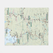 Couverture d'ouatine de carte de Yellowstone (Devant (Horizontal))