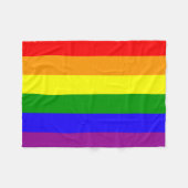 Couverture d'ouatine de drapeau d'arc-en-ciel (Devant (Horizontal))