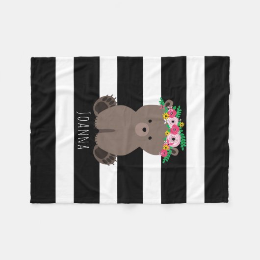 Couverture d'ouatine de filles de rayure d'ours de (Devant (Horizontal))