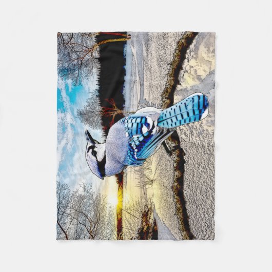 Couverture d'ouatine de geai bleu (Devant)