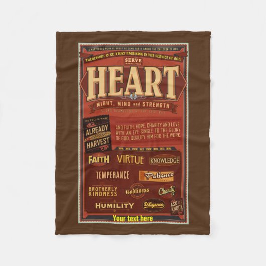 Couverture d'ouatine de LDS. D&C 4" O YE qui (Devant)