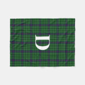 Couverture d'ouatine de monogramme de plaid de (Devant (Horizontal))