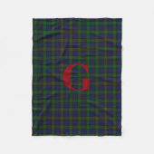 Couverture d'ouatine de monogramme de plaid de (Devant)