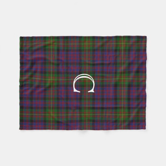 Couverture d'ouatine de monogramme de plaid de (Devant (Horizontal))