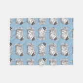 Couverture d'ouatine de motif de bleu de poudre de (Devant (Horizontal))