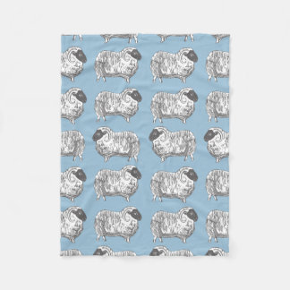 Couverture d'ouatine de motif de bleu de poudre de