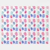 Couverture d'ouatine de motif d'éléphant (Devant (Horizontal))