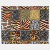 Couverture d'ouatine de patchwork de safari, (Devant (Horizontal))