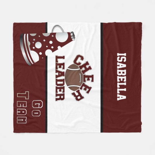 Couverture d'ouatine de rouge foncé de pom-pom (Devant (Horizontal))