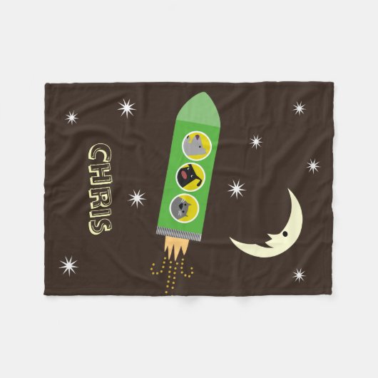 Couverture d'ouatine de Sapceship de chien et de (Devant (Horizontal))