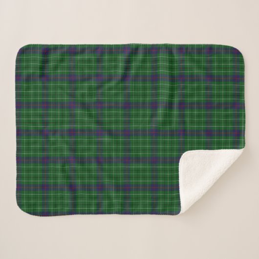 Couverture d'ouatine de Sherpa de plaid de clan de (Devant (Horizontal))
