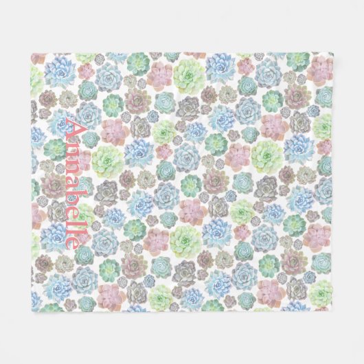 Couverture d'ouatine de Succulents (Devant (Horizontal))