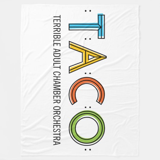 Couverture d'ouatine de TACO, 60" x80 " (Devant)