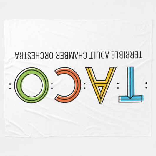 Couverture d'ouatine de TACO, 60" x80 " (Devant (Horizontal))