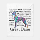 Couverture d'ouatine de traits de great dane (Devant)