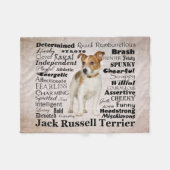 Couverture d'ouatine de traits de Jack Russell (Devant (Horizontal))