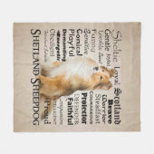 Couverture d'ouatine de traits de Sheltie (Devant (Horizontal))