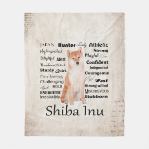 Couverture d'ouatine de traits de Shiba Inu
