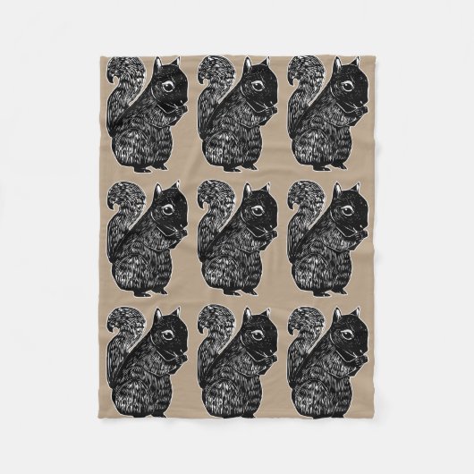 Couverture d'ouatine d'écureuils noirs (Devant)