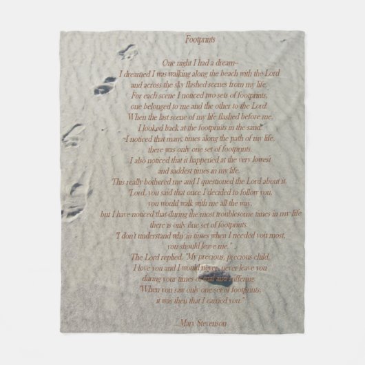 Couverture d'ouatine d'empreintes de pas (Devant)