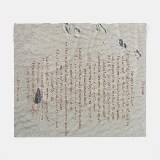 Couverture d'ouatine d'empreintes de pas (Devant (Horizontal))