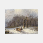 Couverture d'ouatine d'hiver de forêt de tour de (Devant (Horizontal))