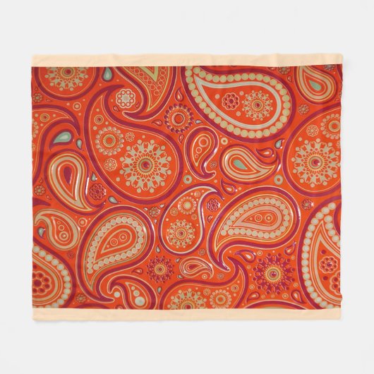 Couverture d'ouatine d'impression de Paisley (Devant (Horizontal))