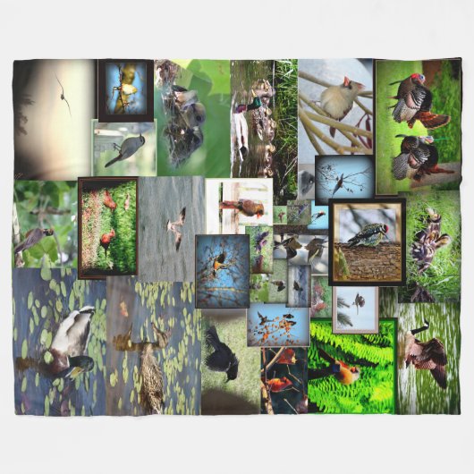 Couverture d'ouatine d'impression d'oiseau (Devant (Horizontal))