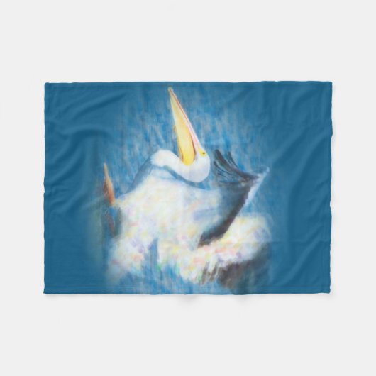 couverture d'ouatine du pélican 17 d'aquarelle (Devant (Horizontal))