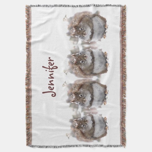 Couverture douce de jet d'écureuils (devant Vertical)