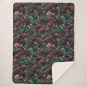 Couverture Douillette Sherpa Or Sarcelle Rose Art (Devant)