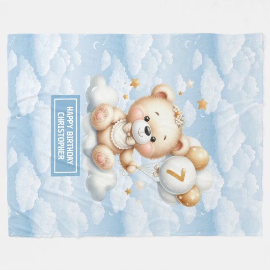 Couverture d'ours en peluche pour le garçon de 7e  (Devant (Horizontal))