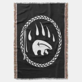 Couverture d'ours tribale Claw d'ours natif Lancer (devant Vertical)