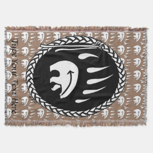 Couverture d'ours tribale Claw d'ours natif Lancer