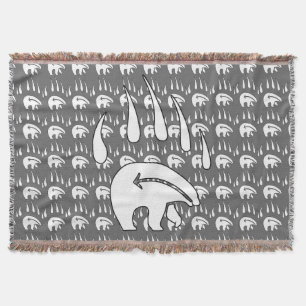 Couverture d'ours tribale Claw d'ours natif Lancer