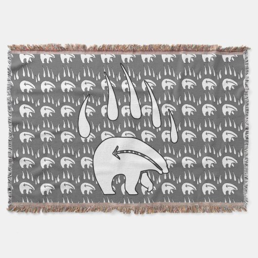 Couverture d'ours tribale Claw d'ours natif Lancer (Devant)