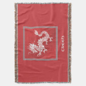 Couverture Dragon rouge et blanc frappant Lancer la couvertur (devant Vertical)